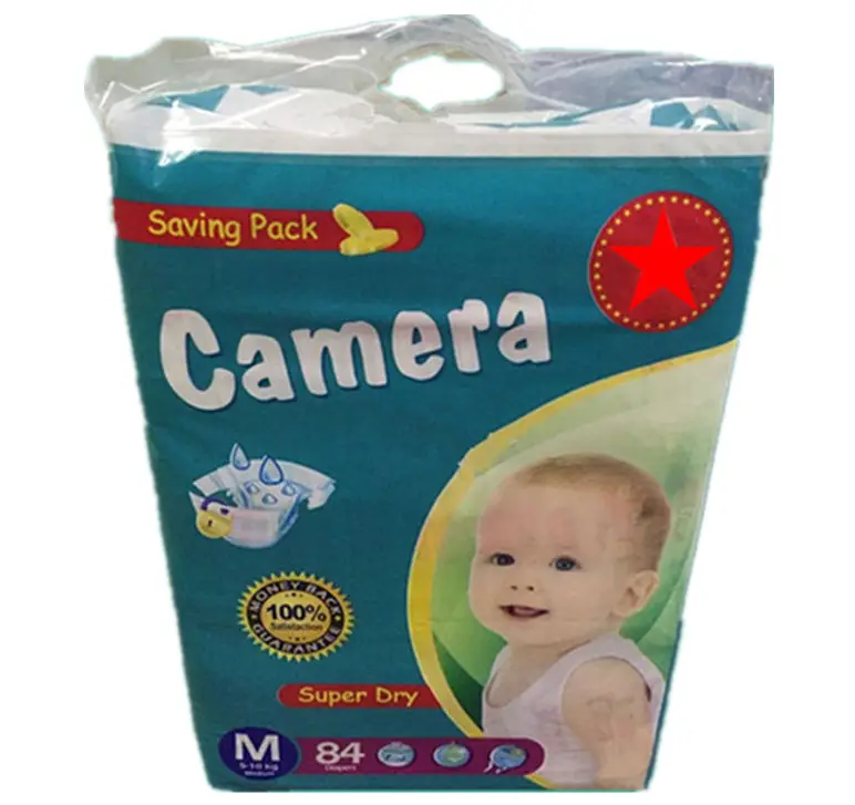 Couches jetables pour bébés de bonne qualité de marque Camera pour le marché pakistanais