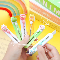 Couteau utilitaire de dessin animé en gros, mini couteau portable, ouvre-boîte express, couteau artisanal pour étudiants, coupe-papier de bureau