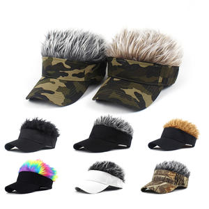 Gorra de Béisbol <span class=keywords><strong>con</strong></span> Peluca Integrada, Estilo Hip Hop, Camuflaje, Leopardo, Media Peluca, <span class=keywords><strong>para</strong></span> Hombre y Mujer, 100% Algodón, Verano - Product Image 2