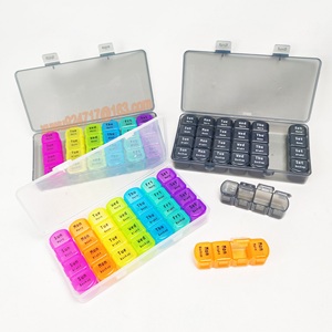 Nuevo diseño Venta caliente Precio barato 28 Estuches Organizador de pastillas de plástico semanal 28 Compartimentos Pastillero de <span class=keywords><strong>7</strong></span> días - Product Image 4