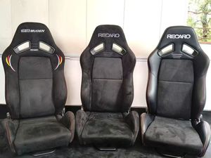 Asientos de Carreras RECARO de Alta Calidad en Cuero PU Negro, Ajustables, Tipo Simulador - Product Image 1