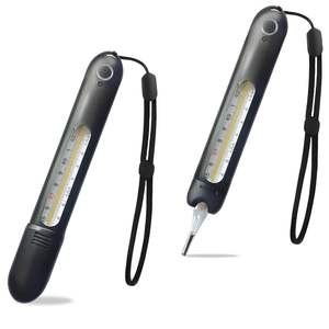 <span class=keywords><strong>Thermomètre</strong></span> à aiguille en verre pour la fièvre axillaire pour adultes avec étui anti-chute, lumière de lecture rechargeable, réinitialisation en 3 secondes - Product Image 2