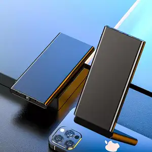 2024 새로운 울트라 씬 전자 제품 10000mAh 휴대 전화 휴대용 충전 알루미늄 LCD 디스플레이 10000mAh 전원 은행