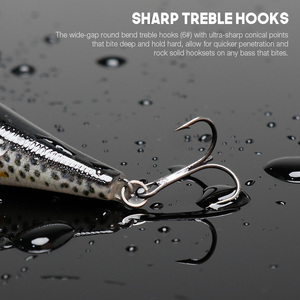 Appât artificiel pour la pêche, leurre pour attraper des poissons, matériel pour pêcher des <span class=keywords><strong>whopper</strong></span> <span class=keywords><strong>Popper</strong></span>, grande bouche, lumière, 8.5cm, 13.5g, 1 pièce - Product Image 6