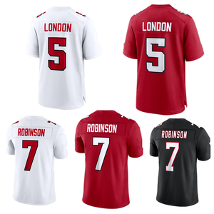 <span class=keywords><strong>Atlanta</strong></span> # 3 Bates Lll # 5 Londres # 7 Robinson # 9 Penix Jr 2026 Nouveau style <span class=keywords><strong>Maillot</strong></span> à manches courtes brodé et cousu - Product Image 1