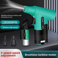 Ventilateur turbo portatif 130k, petit souffleur puissant, batterie lithium rechargeable, ventilateur portable haute vitesse avec fonctionnement silencieux