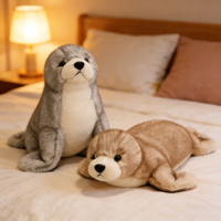 Livraison Rapide : Adorable Peluche de Phoque Douce, Jouet en Peluche pour Décoration de Crèche, Cadeaux d'Anniversaire et Collections Thème Océan