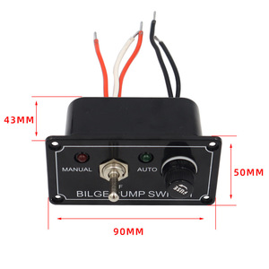 Bilge Pump <b>Switch</b> Panel <b>12V</b> 5A Manual Auto With Indicator <b>Lights</b> ABS Plastic Marine Boat Use - Product Image 3