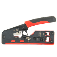 Pince coupante manuelle multifonctionnelle pour câble électrique Pince à sertir 2 trous Outil de test de câble de réseau à ressort Pince à dénuder