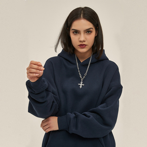 Sweat à capuche bleu marine pour <span class=keywords><strong>homme</strong></span> avec poche kangourou Ensemble streetwear d'hiver assorti avec ceinture élastique - Product Image 6