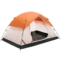 Hikpeed 2 אדם 3 עונה שכבה כפולה Windproof עמיד פיברגלס מוט כיפת אוהל עבור משפחה תחת כיפת השמיים