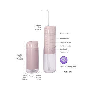 Casa portatile 180ml da viaggio ricarica senza fili denti da orale Doucher IPX7 Mini pulitore dentale impermeabile - Product Image 2