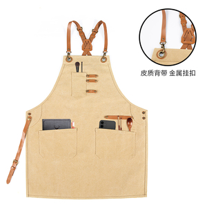 Grembiule Classico da Donna Senza Maniche in Tela, Riutilizzabile, per Barista, Nail Art, Giardinaggio, Caffetterie e Negozi di Tè - Product Image 3