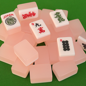 Nouvelles Tuiles de Mahjong Américain de Luxe Personnalisées en Acrylique à 4 Couches, Motif Écaille de Tortue <span class=keywords><strong>Vert</strong></span> et Blanc, pour Club de Golf et Mahjong The Master Golf - Product Image 5