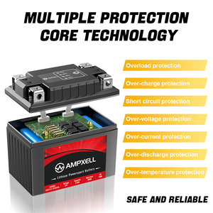 Batterie AMPXELL 12V 2.5Ah 30Wh à décharge rapide pour véhicules sportifs, compatible YTX4L-BS/YTX5S-BS 12V 2.5Ah 30Wh Star - Product Image 4