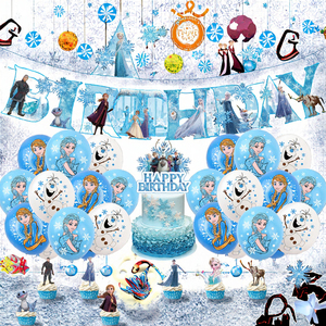 Xuance Princess <span class=keywords><strong>Frozen</strong></span> juegos de Decoración de cumpleaños muñeco de nieve <span class=keywords><strong>fiesta</strong></span> <span class=keywords><strong>globos</strong></span> papel de látex fácil montaje <span class=keywords><strong>fiesta</strong></span> favores conjunto para niños X0107 - Product Image 3