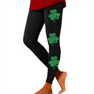 Classical Breathable High Waist Knitted Yoga <b>Leggings</b> Women Custom Logo Printed Tummy <b>Control</b> Gym Pants Pocket Formal Style - Product Image 4
