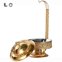 Plats de service de luxe pour fêtes et mariages, 6L/8L, dorés, élégants, avec couvercle suspendu, plats de service dorés