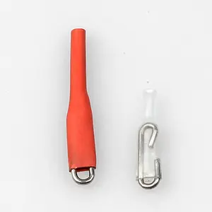 Carp Fishing Connector shrink tube + clip fishing plastic pipe for locking fishing line Safety Lead Snap Fish tackle accessories