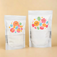 Bolsas de Plástico con Cierre Hermético Personalizadas con Logotipo, Reutilizables, para Envasado de Alimentos, Bolsas de Mylar con Cierre de Plástico PET/PE/BOPP, Seguras para Alimentos, para Almacenar Dulces y Snacks