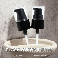 Pulvérisateur à pompe à visser BK Mini en plastique noir anti-déversement à brume fine pour lotion et parfum, distributeur de 18 mm/20 mm pour flacons cosmétiques personnalisés