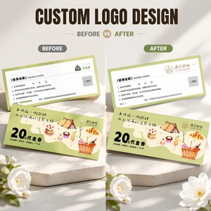 Coupon de <span class=keywords><strong>réduction</strong></span> personnalisé pour boulangerie (20 bons), avec design vert camping et pâtisserie, pour promotion de boutique de desserts - Product Image 2