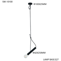 Lámparas Colgantes LED Redondas de Hierro Negro Estilo Nórdico Moderno, Personalizadas, 220V E27, para Dormitorio