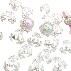 ANTAISEN 51247 925 Silver Plated Star Butterfly Flower Holders Alloy Spacer Bead Cap Perforated Beads <b>Cartoon</b> DIY Jewelry Buckle - Product Image 2