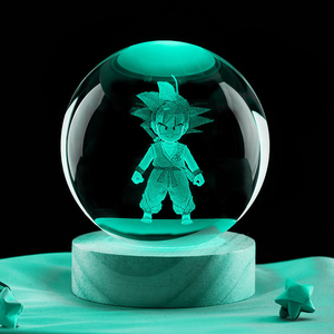 Veilleuse 3D Dragon Ball <span class=keywords><strong>Goku</strong></span>, Ornement LED Lumineux en <span class=keywords><strong>Cristal</strong></span> pour Chambre à Coucher, Cadeau Créatif pour Fête, Anniversaire, Saint-Valentin - Product Image 2