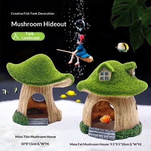 <strong>Aquarium</strong> Landscaping Moss Mushroom House Resin Craft Fish Shrimp Hideout House Breeding/egg-laying Features - Product Image 2