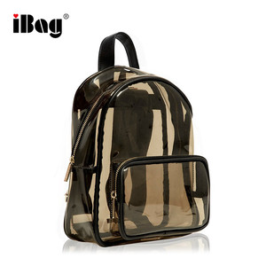 2020 NEW Large Tan Color Clear PVC Transparent School Bag <strong>Security</strong> <strong>Backpack</strong> for Students - Product Image 3