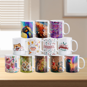 Tazze con Manico per Sublimazione da 11 OZ, Tazza con Rivestimento per Sublimazione, Adatta al Forno, per Stampa su Tazze con Scatola di Carta - Product Image 6