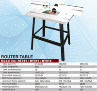 Table de fraisage de table pour le travail du bois avec guide réglable et support