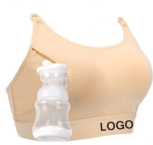 Soutien-gorge de maternité en <span class=keywords><strong>coton</strong></span> OEM/ODM pour femmes enceintes, soutien-gorge de maternité pour allaitement, soutien-gorge mains libres pour tire-lait - Product Image 4