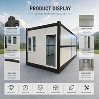 Conteneur pliable en acier mobile, type maison, villa, magasin, kiosque, pour usage en cour, bar domestique, style Mid-Century Modern