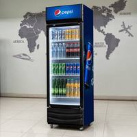 Réfrigérateur vertical personnalisé avec logo de marque |   Réfrigérateur à porte vitrée pour bière et boissons gazeuses, fourni par l'usine OEM