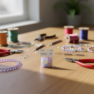 Ilan Abalorios 10 mm 30 pezzi perline iridescenti a bolle per la creazione di gioielli - Product Image 3