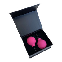 2 pièces/boîte Ventouses de massage en silicone médical et verre pour la médecine chinoise, ventouses à vide pour le corps et ventouses faciales pour le lifting de la peau