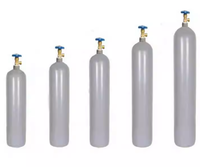 Bouteille de gaz mixte ENISO9809-3 TPED 150BAR 6L Oxygène Argon Hydrogène Hélium CO2 CO avec valve, bouchon et poignée