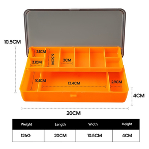 Hikeon HKD0488 Caja <span class=keywords><strong>de</strong></span> <span class=keywords><strong>Pesca</strong></span> <span class=keywords><strong>de</strong></span> Plástico Impermeable <span class=keywords><strong>de</strong></span> Doble Capa, Caja <span class=keywords><strong>de</strong></span> Almacenamiento para Anzuelos y Señuelos, Organizador Portátil Multifuncional - Product Image 3
