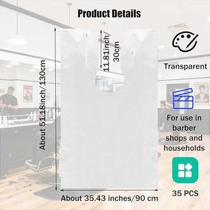 35 bavoirs jetables pour coiffure, 35×51 pouces, cape de salon jetable, cape de coiffure pour adultes pour coupe, coloration et shampoing, pour coiffeur - Product Image 6