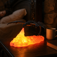 Lampe de nuit LED rechargeable PLA Dragon de Glace, Décoration de bureau, Cadeau fantaisie pour les fans de dragons