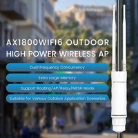 Router AP Empresarial para Exteriores MEIWEISI HW1800Y WIFI6 AX1800, Repetidor MESH de Alta Potencia, Doble Banda Wave2 4x4 MU-MIMO, Entrada de 48V