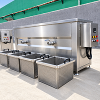 Friteuse semi-automatique professionnelle en acier inoxydable pour frites, poulet frit et anneaux d'oignon