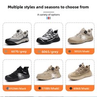 Chaussures de sécurité à bout rotatif en acier, basses, avec empeigne en maille respirante et légère, protection contre les chocs aux orteils