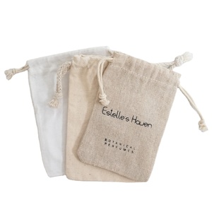 Bolsa de Calicó con Cordones de Diseño Personalizado para Venta al por Mayor, Bolsas de Cosméticos Reutilizables - Product Image 1