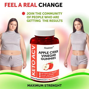 Rosebest Vendita all'Ingrosso OEM Etichetta Privata Gommose Biologiche Keto ACV per Perdita di Peso 1000mg Gommose all'Aceto di Mele per una Digestione Sana - Product Image 3