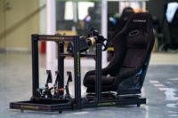 Siège de simulateur de course CAMMUS avec pédales, levier de vitesses et volant simulé pour jeux de course SIM