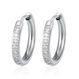 Bijoux de piercing corporel en acier inoxydable 316 avec zircon, pour boucles d'oreilles, anneaux de nez, septum, oreille, Daith, Tragus, Hélix, Daith Lobe Ring - Product Image 5