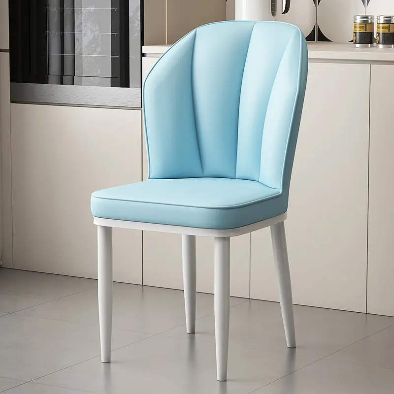 New design thickening steel frame good quality relax durable pu leather dining room chair